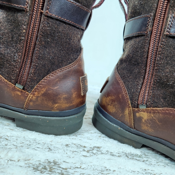 UGG "Kesey" Waterproof Leather Knit Combat Boot Chestnut Brown, Women's Size 9.5 - Picture 9 of 14